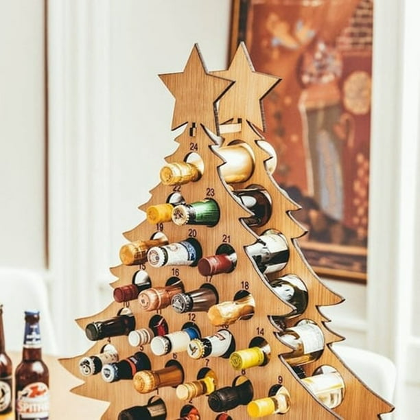 Adult Christmas Tree Countdown Decorations Christmas Wine Rack Wine Holder Decor Walmart