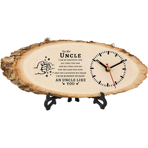Gifts for Uncle: Wooden Clock, Birthday & Christmas Ideas for Nephew & Niece