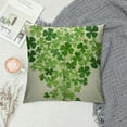 thumbnail image 2 of JEUXUS  Happy St. Patrick's Day Spring Green Clovers Decorative Throw Pillow Cover Case Home Living Room Bed Sofa Car Square, 2 of 5