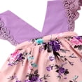 thumbnail image 4 of Bébé Filles Soeur Assortis Vêtements Sans Manches Romper Robe Florale Tenues, 4 of 5