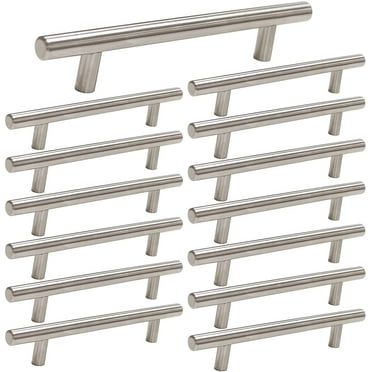 15 Pack Zoizocp Brushed Nickel Cabinet Pulls 3 Inch Kitchen Cabinet Handles Stain Steel Cabinet Hardware for Kitchen and Bathroom Cabinets, 5 Inch Overall Drawer Pull