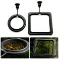 thumbnail image 3 of Flmtop Fish Tank Floating Food Feeder Buoyancy Ring Suction Cup Pool Feeding Tool Black Square, 3 of 8