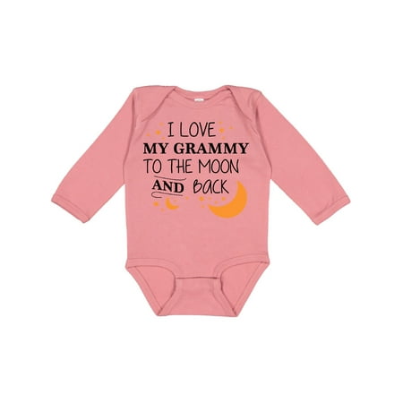 

Inktastic I Love My Grammy to the Moon and Back Gift Baby Boy or Baby Girl Long Sleeve Bodysuit