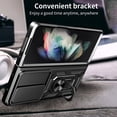 thumbnail image 6 of FIEWESEY for Samsung Galaxy Z Fold 4 5G Case,Shockproof with 360 Degree Ring Stand & Slide Lens Cover & Support Magnetic Car Mount for Samsung Galaxy Z Fold 4 5G 2022 (Black), 6 of 8