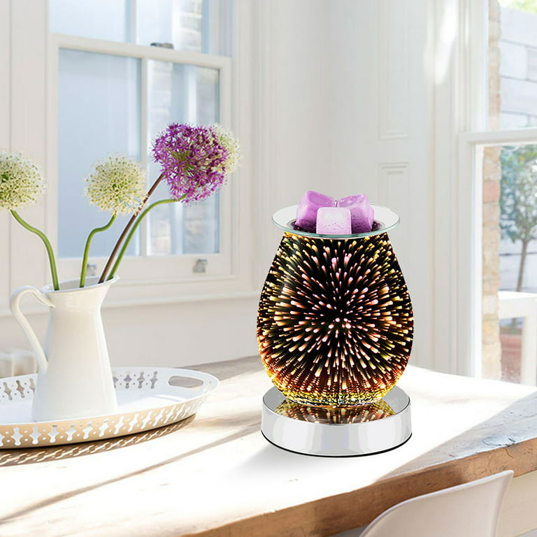 Wax Melt Warmers: 3D Firework Glass Electric Melter Fragrance Warmer 