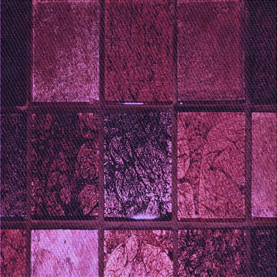 Ahgly Company Indoor Square Patterned Plum Pie Purple Area Rugs, 5' Square