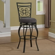 American Woodcrafters Albany 30-inch Charcoal Metal Swivel Bar Stool