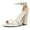 Bone Lizard, variant on J. Adams Shirley High Silver Comfortable Heels for Women | Open Toe Ankle Strap Block Sandal