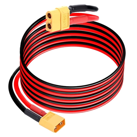 Hormy 12AWG 20FT XT60 Extension Cable 20FT XT60 Female to Male Connector for RC Battery Portable Power Station Solar Panel