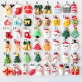 thumbnail image 4 of Mini Christmas Ornament 36Pcs Santa Snowman Reindeer Miniature Figurines for DIY Bell Earring Bracelet Jewelry Ornaments, 4 of 19