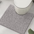 thumbnail image 5 of Alfombra de baño en forma de U, alfombra de baño de contorno peludo súper suave para el piso del baño, esponjosa, absorbente de agua, antideslizante, lavable a máquina, secado rápido, 5 of 5