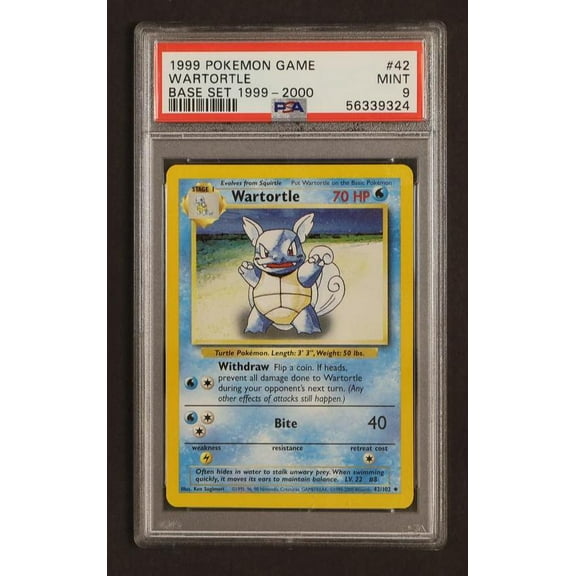 1999 Pokemon Base Fourth Print Wartortle #42 PSA 9