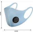 thumbnail image 3 of 5 Pack Reusable Face Masks with Air Valve and Ear Loops, Breathable, Soft, Washable, Durable for Daily Public Use, 3 of 4