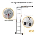 thumbnail image 4 of Escalera Multiposiciones De Aluminio 3.5 Metros 12 Peldaños Kingsman KMEM35, 4 of 9