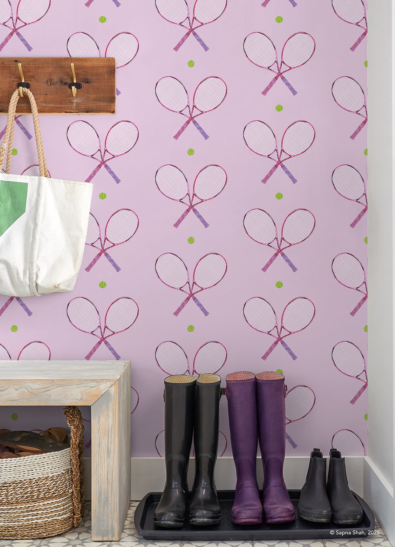 RoomMates 40 Love Black and White Peel and Stick Wallpaper, 1 Roll