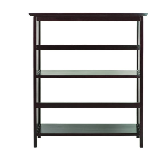 Casual Home Mission Style 3-Shelf Bookcase-Espresso