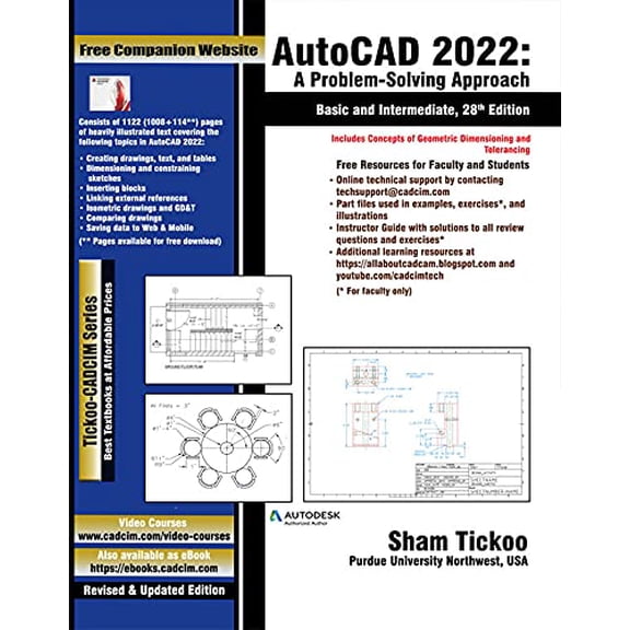 Pre-Owned AutoCAD 2022: A Problem - Solving Approach, Basic and Intermediate , 28th Edition, 9781640571167, 1640571167, Paperback, 28th edition