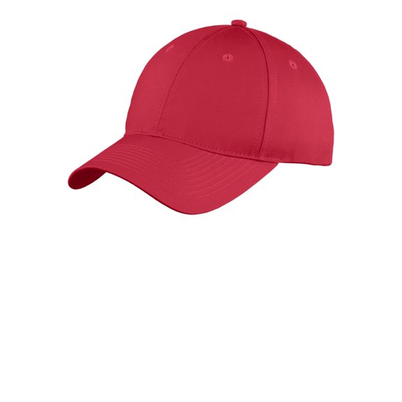 Port & Company Youth Six-Panel Unstructured Twill Cap. Yc914 , YC914 , Red , One Size