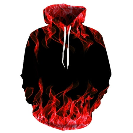Byte Legend Flame Male 3D Printed Patterned Hoodie Sweatshirt for...