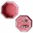 thumbnail image 2 of LANTWOO Velvet 2 Slots Ring Box Octagon, Premium Gorgeous Vintage Double Ring Display Holder with Detachable Lid for Proposal, Engagement, Wedding, Ceremony, 2 of 6