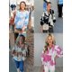 thumbnail image 5 of Blusa Tankaneo para mujer con estampado floral y peplum, cuello en V, azul claro, 5 of 5