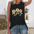 thumbnail image 2 of Outfmvch Tank Tops Halter Top Women Sunflower Print Activewear Tank Tops Sleeveless Yoga Workout Tank Tops Loose Fit Running Exercise Graphic T Shirt Crop Tops Black S, 2 of 4