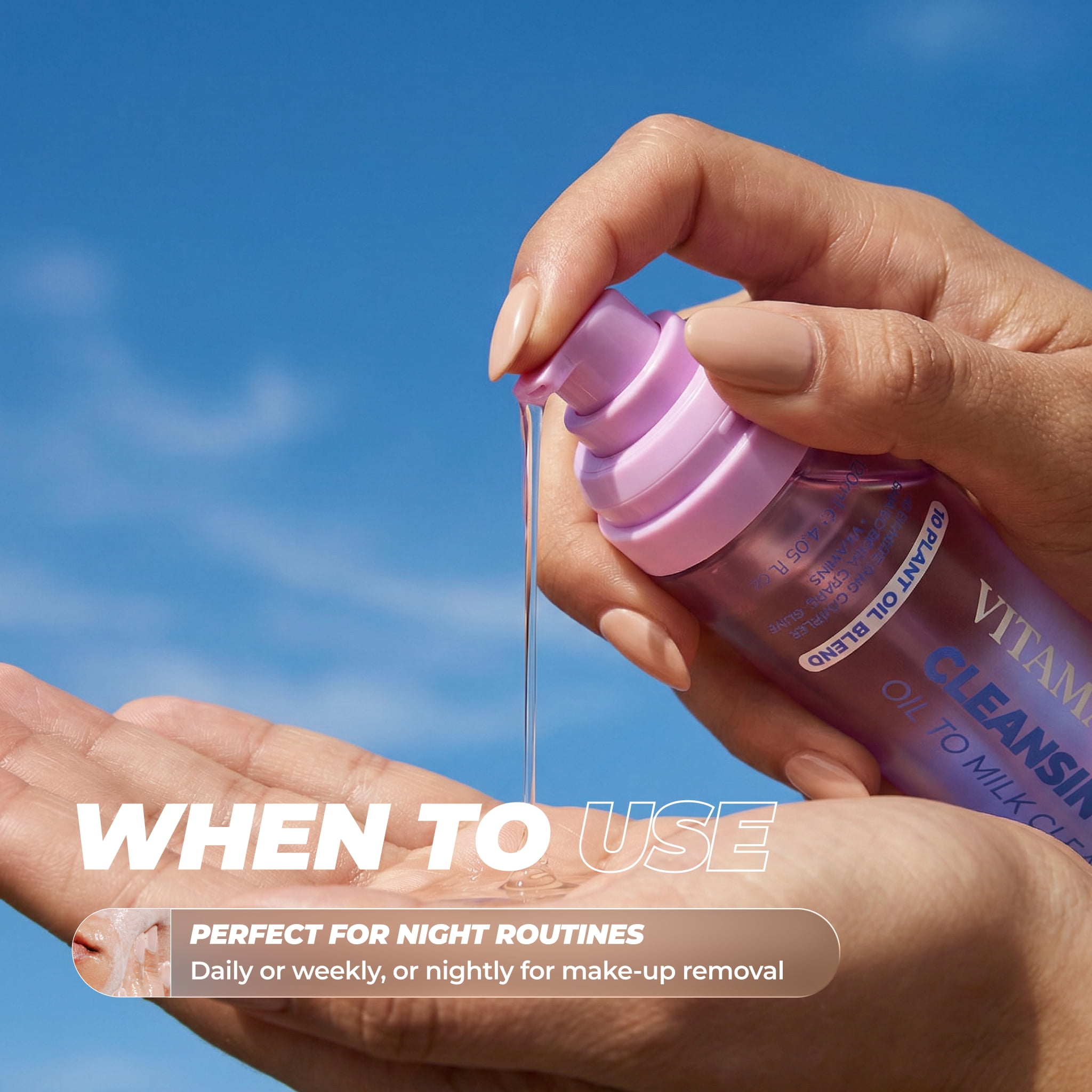 Huile nettoyante – Huile en Lait nettoyant Nettoyage en douceur, hydratation luxueuse - 120 ml