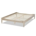thumbnail image 3 of Allora Mid-Century Wood Platform Queen Bed in White Oak, 3 of 9