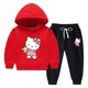 thumbnail image 3 of Hello Kitty suéter con capucha para niños + pantalones traje de otoño e invierno para niñas más ropa deportiva y de ocio cálida de terciopelo para niños, 3 of 5