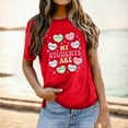 thumbnail image 2 of MuXiKeJi Clothes Valentine's Women's Wife's Day Graphic Tees Short Sleeve Heart Printed Shirts Blouse Tops, 2 of 5