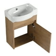 thumbnail image 2 of Furvclv Bathroom Vanity Cabinet With Ceramic Basin Sink Top Soft Closing Door Solid Wood Bathroom Vanities Wall Mounted Bathroom Vanity Easy To Install For Bathroom Garage Garden, 2 of 9