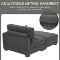 thumbnail image 5 of DREAMSIDEA Oversized Chaise Lounge with Ottoman for Living Room, Right Arm Corduroy Chaise Lounge Indoor Furniture,Gray, 5 of 7