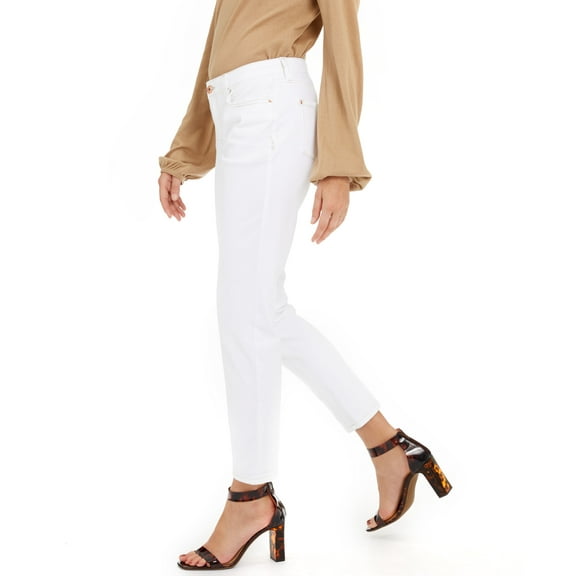 INC International Concepts Womens Mid Rise Boyfriend Jean Bright White 12