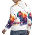 thumbnail image 6 of Wukai Watercolor Butterfly Guinea Pig Print Men Hoodies Fleece Sweatshirts Long Sleeve Sweaters Pullover Fall Outfits Winter Clothes-Medium, 6 of 7