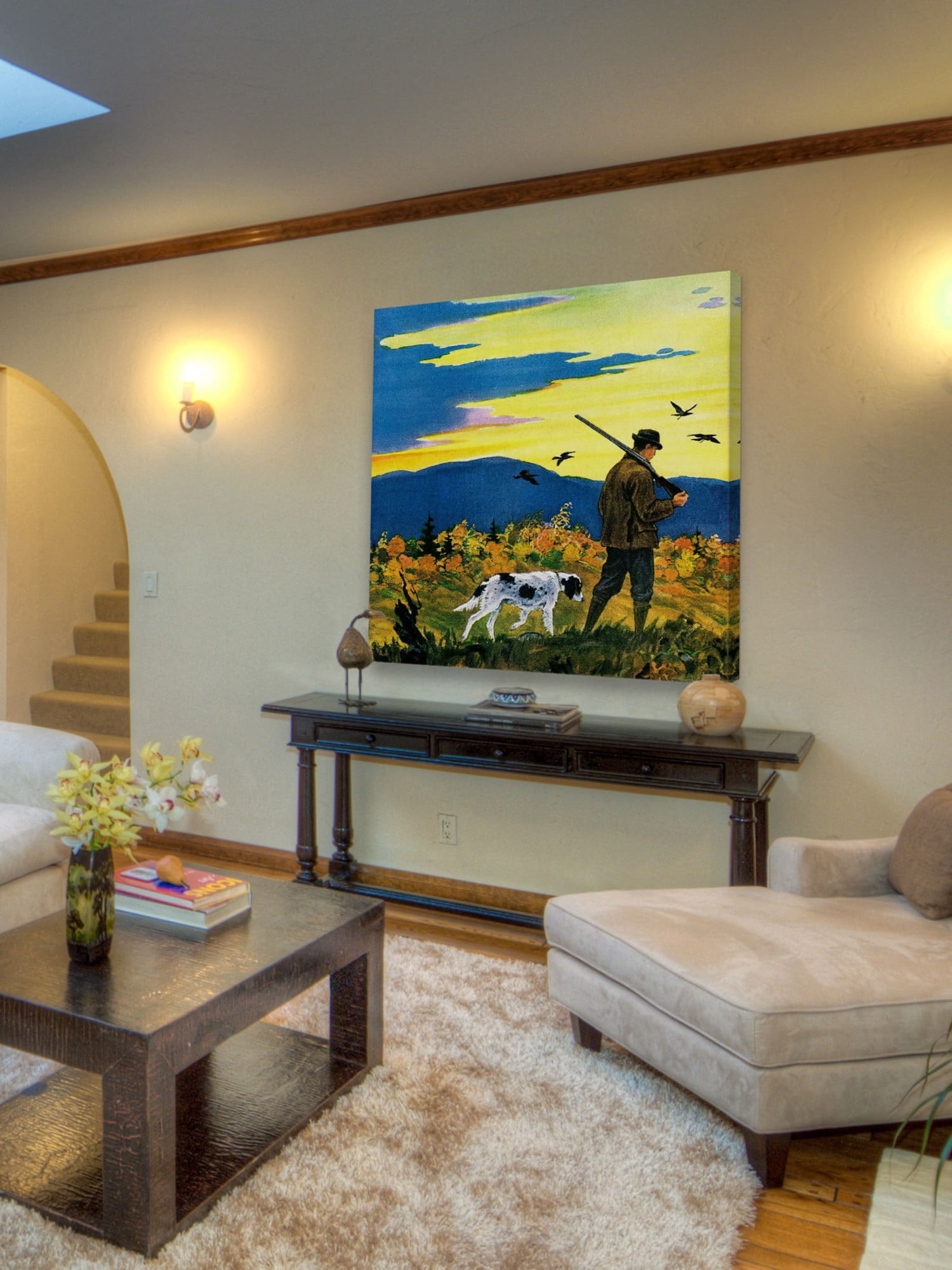 Marmont Hill Duck Hunter and Dog by Paul Bransom Painting Print on Canvas