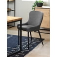 thumbnail image 2 of Unique Furniture Chenille Fabric Upholstered Dining Chair - Dark Gray (Set of 2), 2 of 5