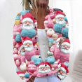 thumbnail image 2 of Christmas Plus Size Sweater for Women 2024 Cute Xmas Printed Cardigans Sweater Open Front Button Down Knit Jacket Coat, 2 of 5