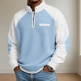 thumbnail image 2 of Uikmnh Men's Sweatshirts, Knit Textured Long Sleeve Shirt Casual Business Button Down Collar Solid Color Design for Autumn,S, 2 of 5
