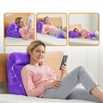 thumbnail image 4 of Cheer Collection Wedge Reading Pillow with Adjustable Bolster Memory Foam Back Support Purple, 4 of 5