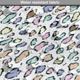 thumbnail image 5 of Leopard Print Dog Crate Cover, Modernized Animal Skin Elements in Pastel Memphis Style Colors Pattern Print, Easy to Use Pet Kennel Cover for Dogs, 35" x 23" x 27", Multicolor, by Ambesonne, 5 of 6