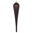 thumbnail image 1 of Vickerman MT195075D 11 in. Chocolate Glitter Drop Ornament - 3 per Bag, 1 of 3