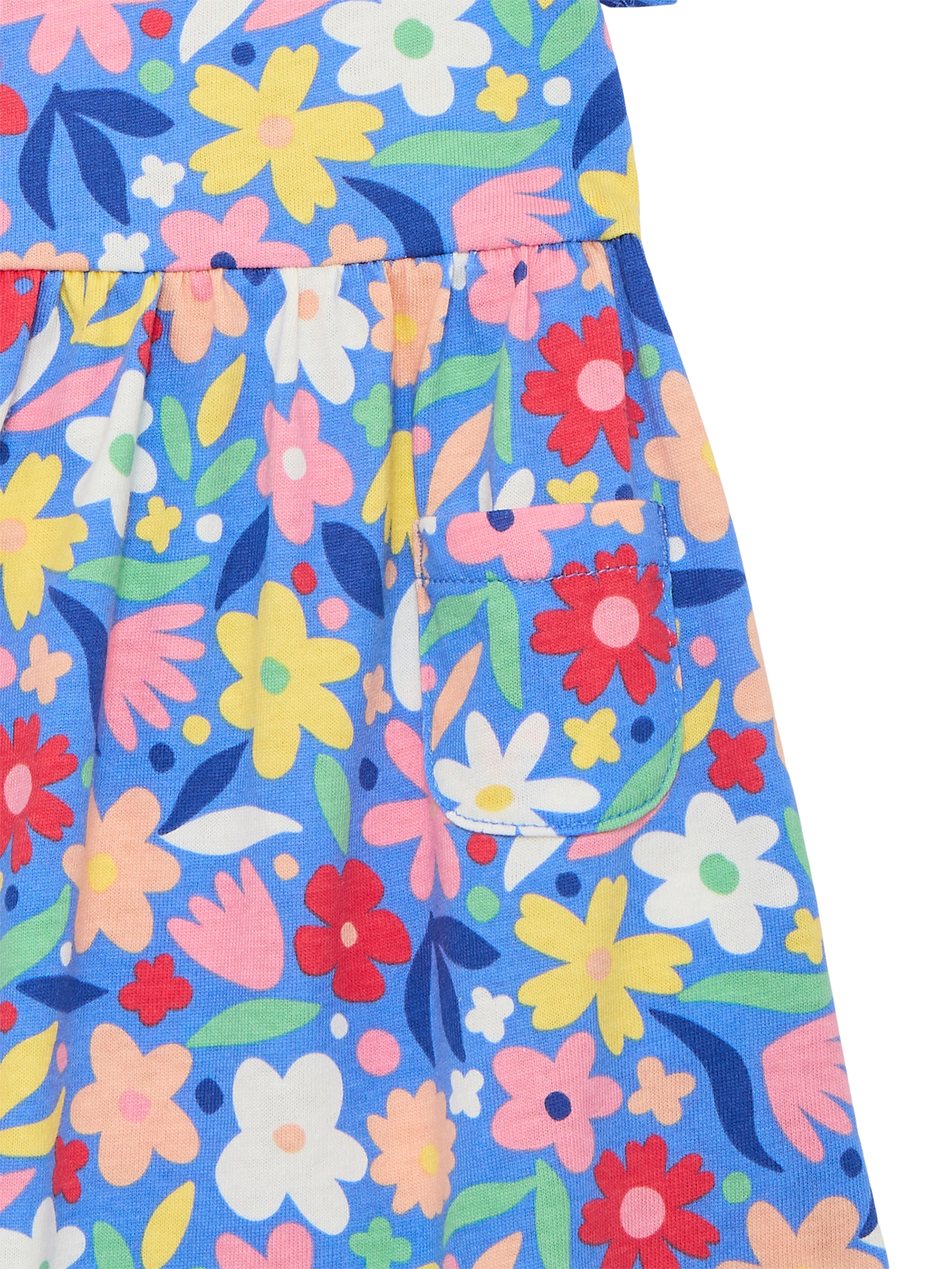 Wonder Nation Baby Girls Dress with Short Sleeves, Sizes 0-24 Months