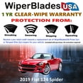 thumbnail image 2 of 2019 Fiat 124 Spider Beam Wiper Blades Wipers w/1yr Warranty (Set of 2) (WiperBladesUSA), 2 of 5