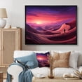 thumbnail image 2 of Designart "Lost in Purple and Pink Desert Depths I" Oversized Astronomy & Space Framed Wall Art - Modern Purple Space Landscapes Entryway Framed Wall Art, 2 of 7