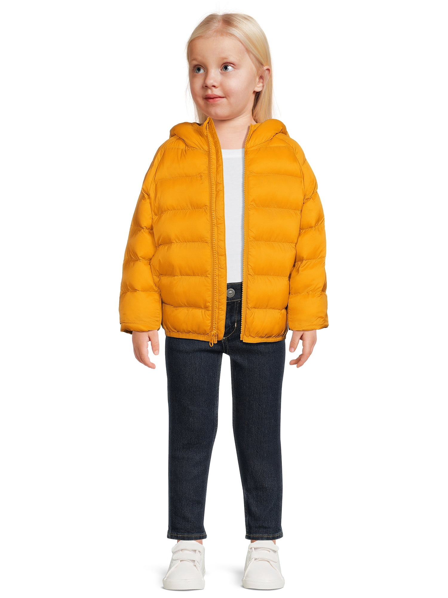Wonder Nation Toddler Boys and Girls Unisex Packable Quilted Puffer Jacket, Sizes 12M-5T
