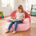 thumbnail image 2 of LIANGKA Pink Kids Sofa Soft Teddy Fleece Foam Couch with Carry Handle Removable Machine Washable Cover, 2 of 10