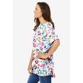 thumbnail image 3 of Woman Within Plus Size Perfect Printed Short-Sleeve Boatneck Tunic, 3 of 6