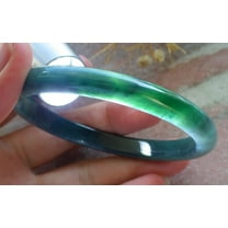Icy Green Natural A JADE Jadeite Bangle Bracelet 59 mm 684446 TN