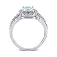 thumbnail image 4 of Everly Women's Aquamarine 10K White Gold Engagement Ring, 4 of 7