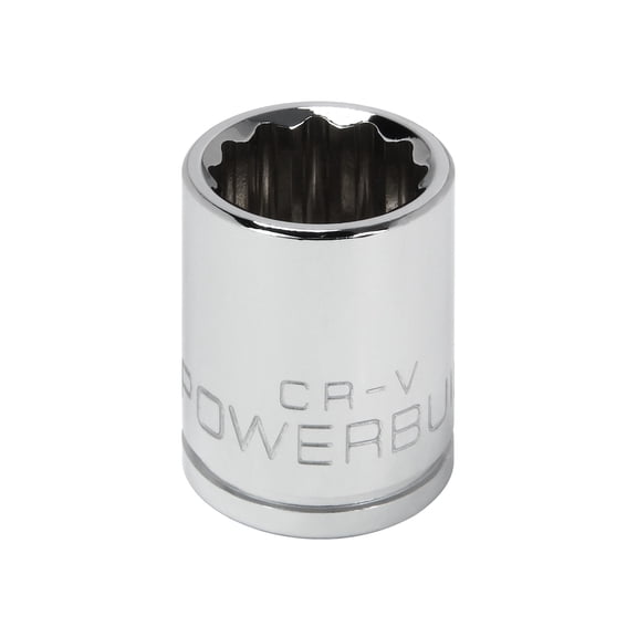 Powerbuilt 3/8 Inch Drive x 15 MM 12 Point Shallow Socket - 641020
